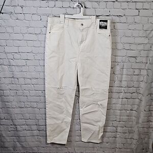 💙 White denim distressed jeans